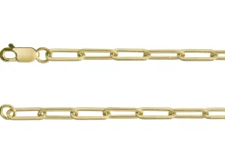 9ct Yellow Gold 3.9mm Paperlclip Trace Chain 18"/45cm Hallmarked