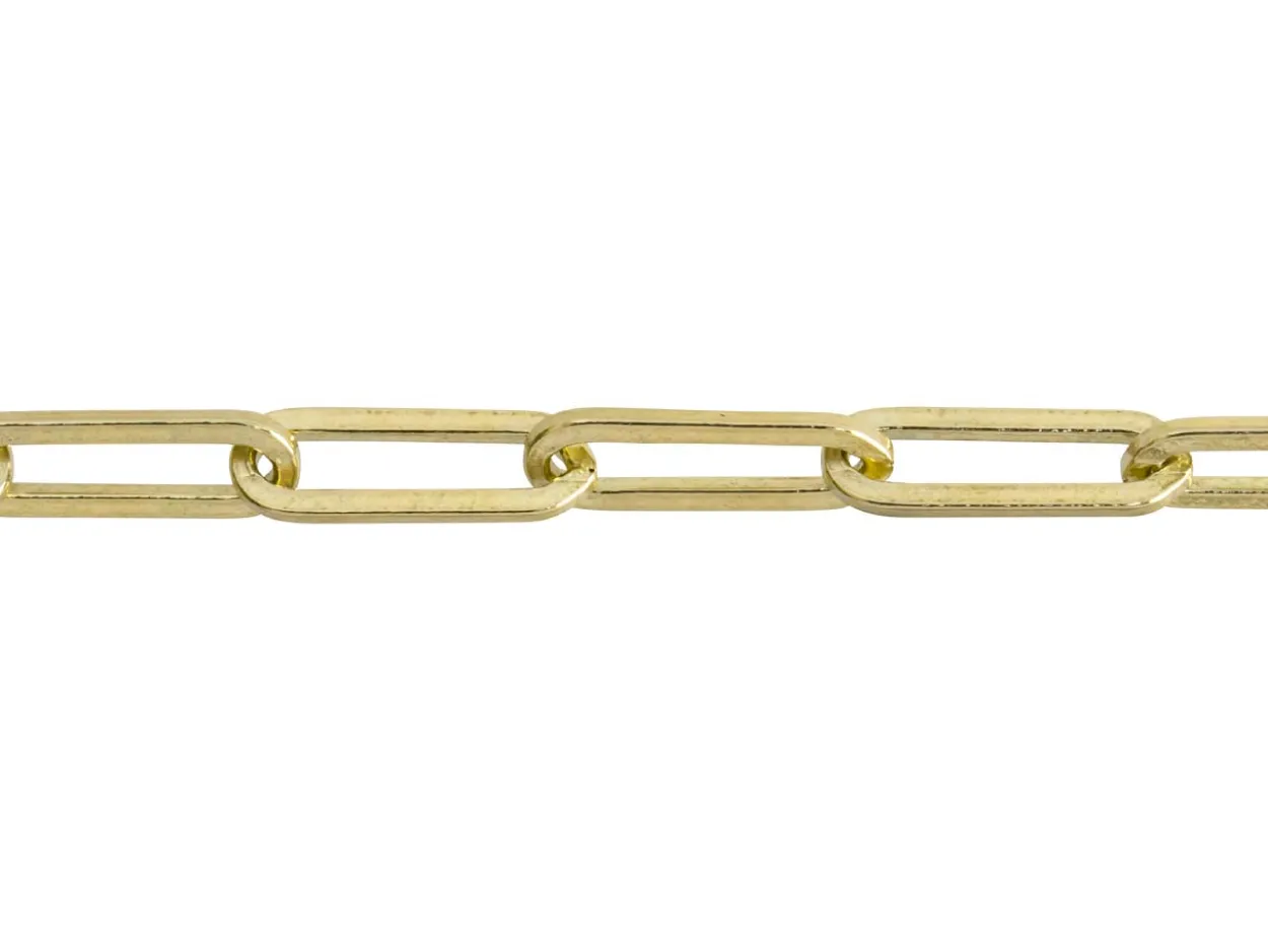 9ct Yellow Gold 3.9mm Paperlclip Trace Chain 18"/45cm Hallmarked