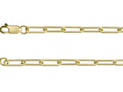 9ct Yellow Gold 3.9mm Paperlclip Trace Chain 16"/40cm Hallmarked