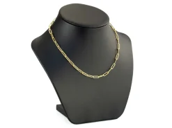 9ct Yellow Gold 3.9mm Paperlclip Trace Chain 16