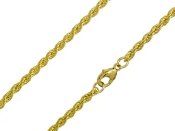9ct Yellow Gold 3.0mm Rope Chain 18"/45cm Hallmarked