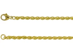 9ct Yellow Gold 3.0mm Rope Chain 18"/45cm Hallmarked
