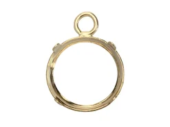 9ct Yellow Gold 7mm Round Bezel Cup