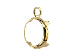 9ct Yellow Gold 7mm Round Bezel Cup