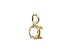 9ct Yellow Gold 3mm Round Bezel Cup