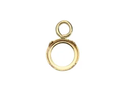 9ct Yellow Gold 4mm Round Bezel Cup
