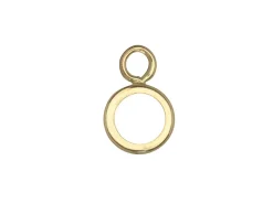 9ct Yellow Gold 4mm Round Bezel Cup