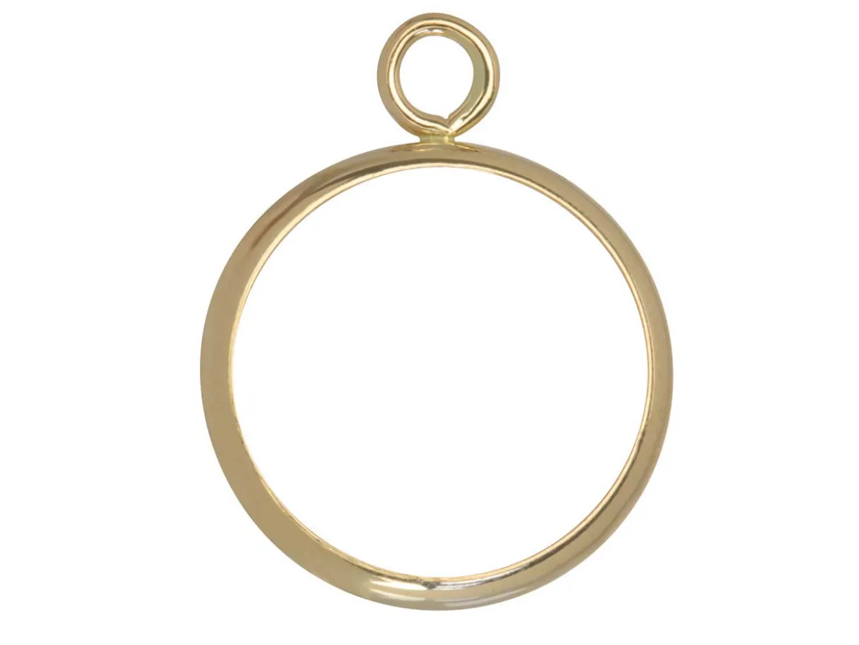 9ct Yellow Gold 9mm Round Bezel Cup