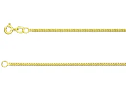 9ct Yellow Gold 1.4mm Round Curb Chain 18"/45cm Hallmarked