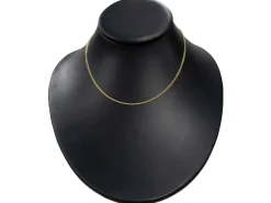 9ct Yellow Gold 1.4mm Round Curb Chain 16