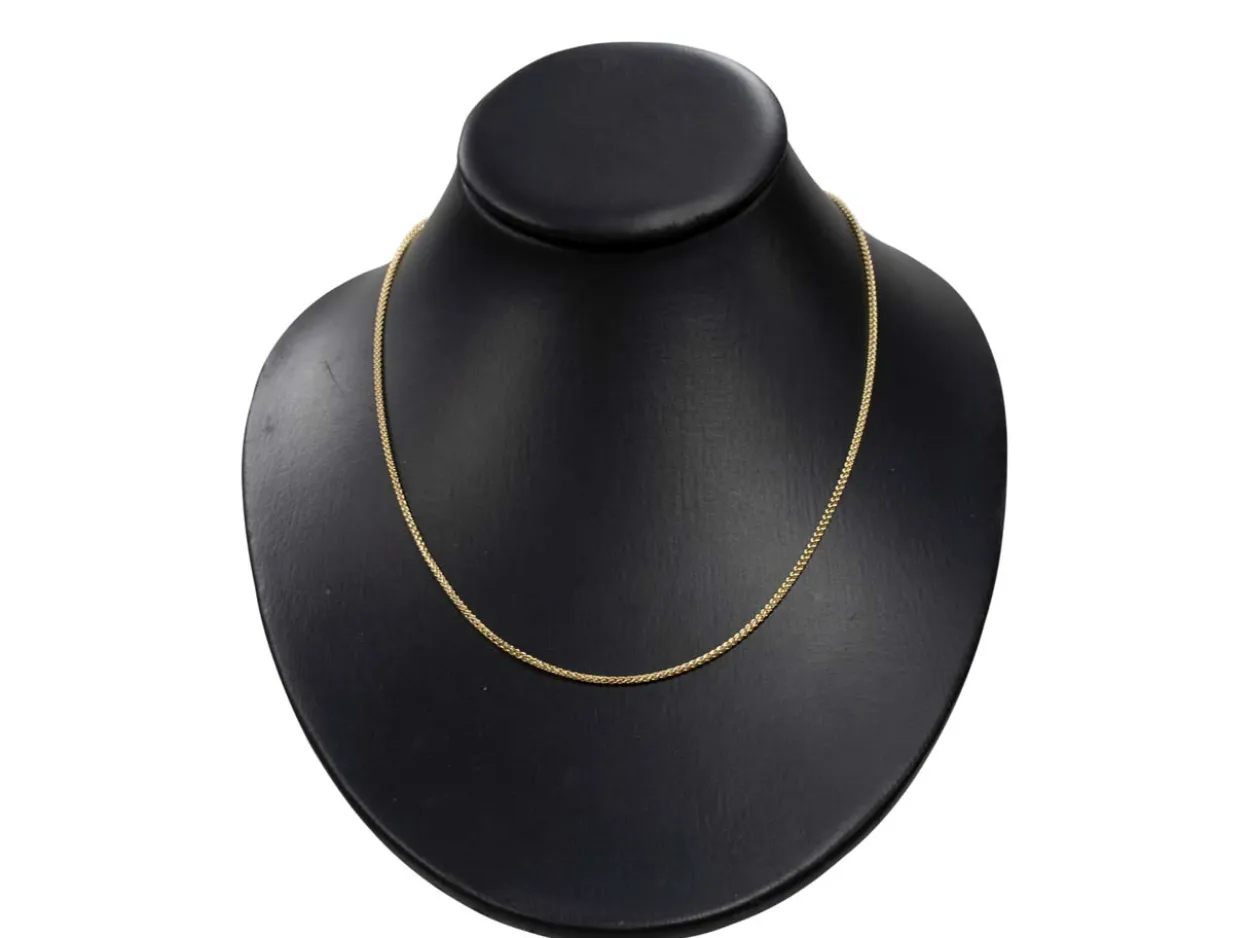 18ct Yellow Gold 1.5mm Round Spiga Chain 20"/50cm Hallmarked