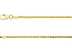 18ct Yellow Gold 1.5mm Round Spiga Chain 16"/40cm Hallmarked