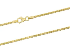 18ct Yellow Gold 1.5mm Round Spiga Chain 16"/40cm Hallmarked