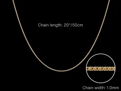 9ct Yellow Gold 1.0mm Round Spiga Chain 20