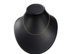 18ct Yellow Gold 1.0mm Round Spiga Chain 18