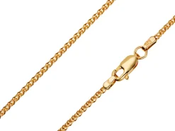 9ct Yellow Gold 1.5mm Round Spiga Chain 16"/40cm Hallmarked
