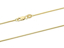 18ct Yellow Gold 1.0mm Round Spiga Chain 16"/40cm Hallmarked