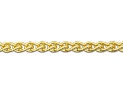 18ct Yellow Gold 1.5mm Round Spiga Chain 18