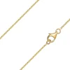 18ct Yellow Gold 1.3mm Round Trace Chain 16"/40cm Hallmarked