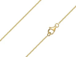 18ct Yellow Gold 1.3mm Round Trace Chain 16"/40cm Hallmarked