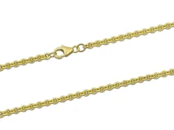 9ct Yellow Gold 3.0mm Round Trace Chain 20"/50cm Hallmarked