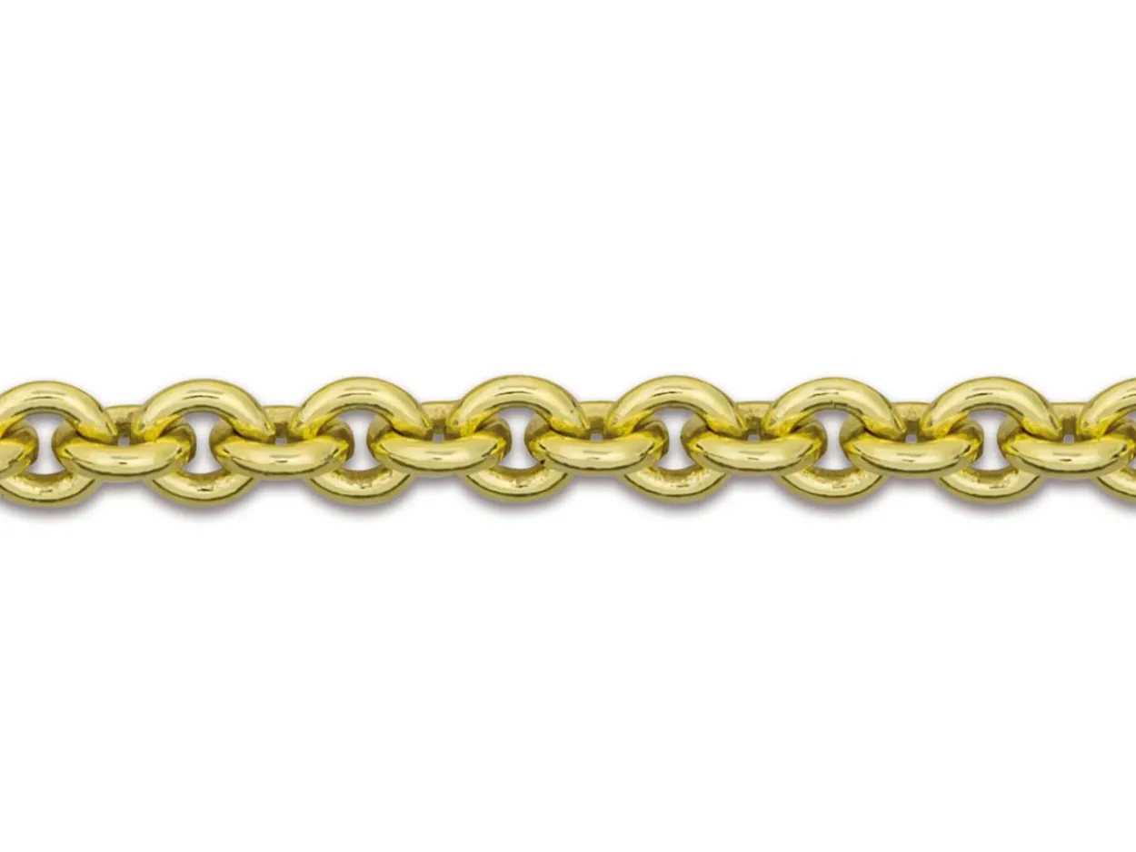 9ct Yellow Gold 3.0mm Round Trace Chain 18"/45cm Hallmarked
