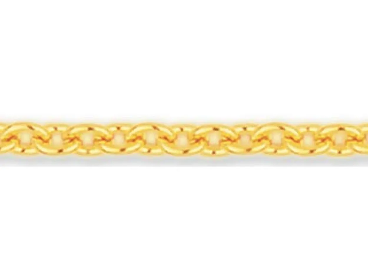 18ct Yellow Gold 2.5mm Round Trace Chain Loose Unhallmarked
