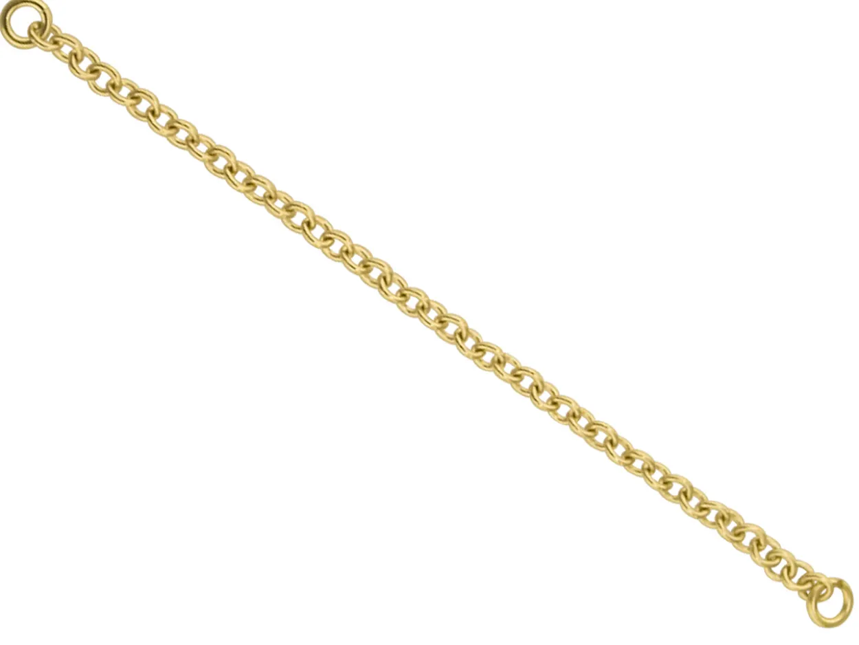 9ct Yellow Gold 1.0mm Trace Safety Chain For Bracelet 6.8cm/2.7"