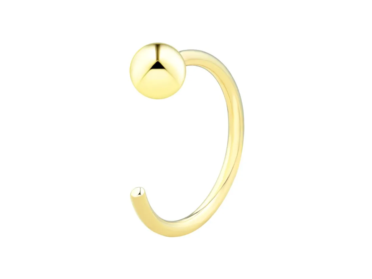 9ct Yellow Gold Open Hoop Ball 12mm