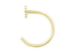 9ct Yellow Gold Open Hoop Flower 8mm