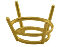9ct Yellow Gold Oval Double Gallery Collet 6x4mm