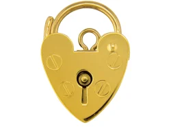 9ct Yellow Gold Padlock Plain 13.5mm Hallmarked