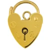 9ct Yellow Gold Padlock Plain 11mm Hallmarked