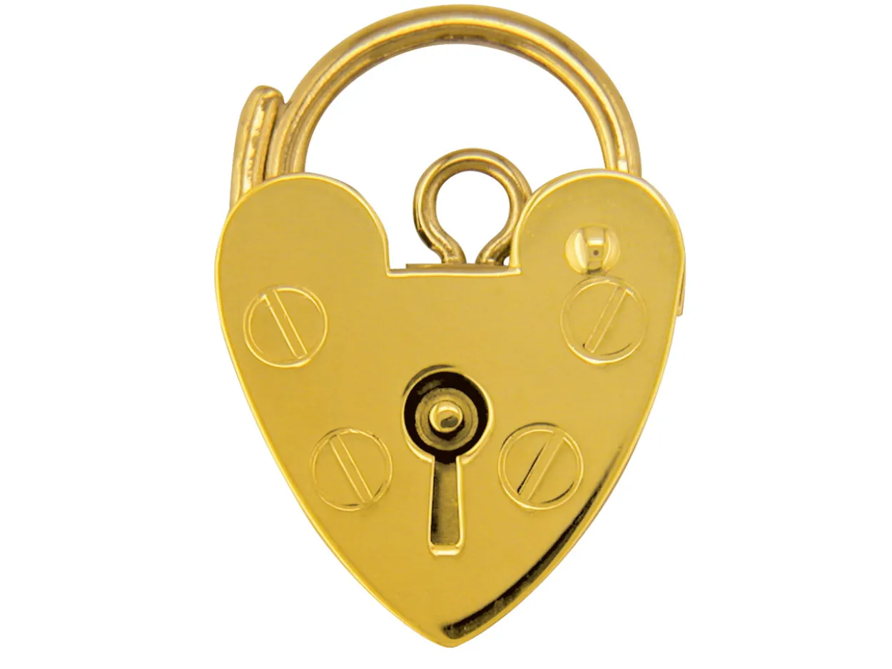 9ct Yellow Gold Padlock Plain 11mm Hallmarked
