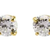 9ct Yellow Gold Pair 5mm Cubic Zirconia Stud Earring