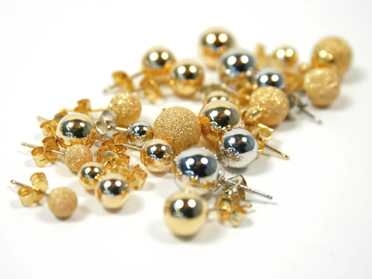 9ct Yellow Gold Pair 3mm Lightweight Ball Stud Earrings