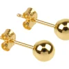 9ct Yellow Gold Pair 4mm Lightweight Ball Stud Earrings