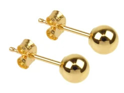 9ct Yellow Gold Pair 4mm Lightweight Ball Stud Earrings
