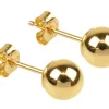 9ct Yellow Gold Pair 5mm Lightweight Ball Stud Earrings