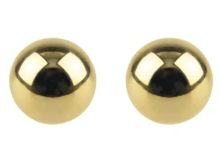 9ct Yellow Gold Pair 6mm Lightweight Ball Stud Earrings