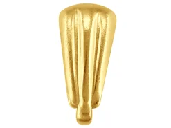 9ct Yellow Gold Pendant Bails Pack of 2, Fluted, Small, 100% Recycled Gold