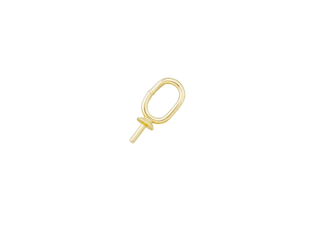 9ct Yellow Gold Pendant Cup 4mm With Oval Ring