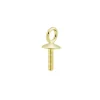 9ct Yellow Gold Pendant Cup Pearl Drop With Thread