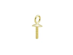9ct Yellow Gold Pendant Cup Pearl Drop With Thread