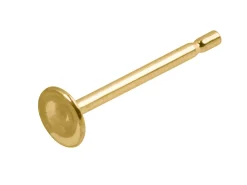 9ct Yellow Gold Pin And Flat Disc, 3mm
