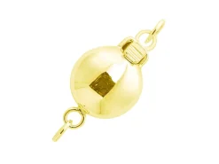 9ct Yellow Gold Plain Ball Clasp 8mm