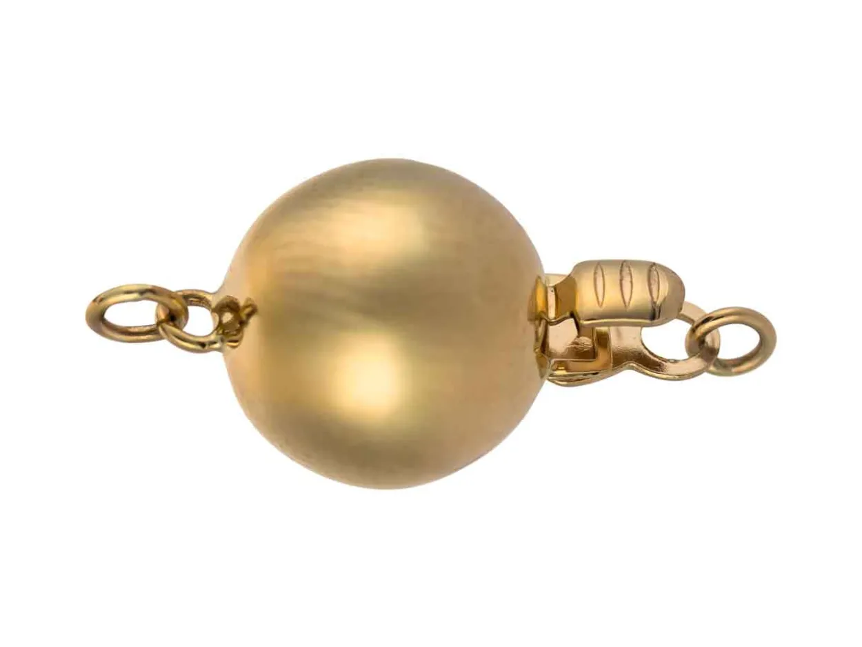 9ct Yellow Gold Plain Ball Clasp 8mm