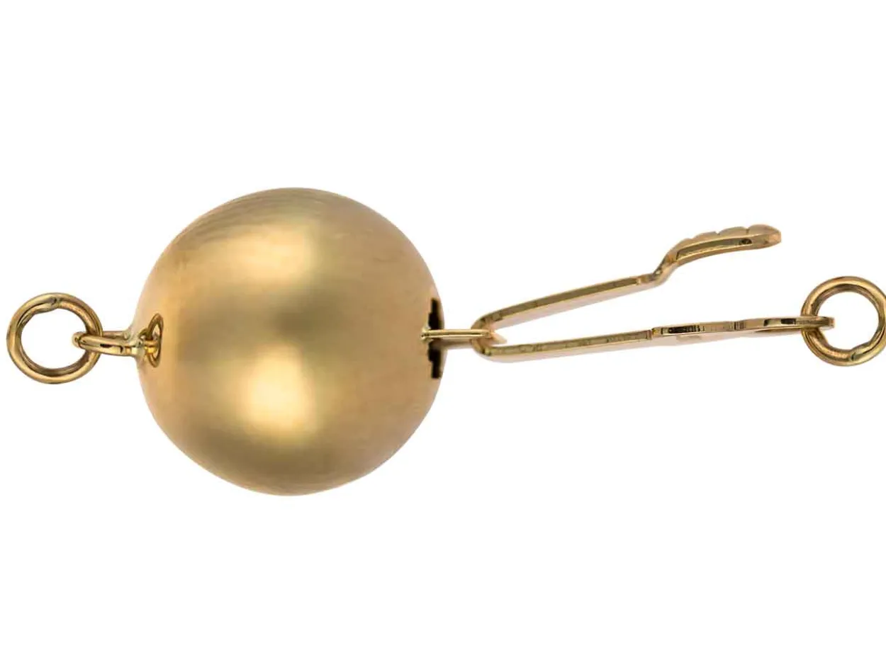 9ct Yellow Gold Plain Ball Clasp 8mm