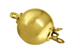 18ct Yellow Gold Plain Ball Clasp 10mm