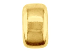 9ct Yellow Gold Plain Flat 4mm 2 Hole Bead Heavyweight